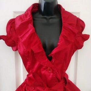 Ashley 26 International Ruffled Shirt. Jacket